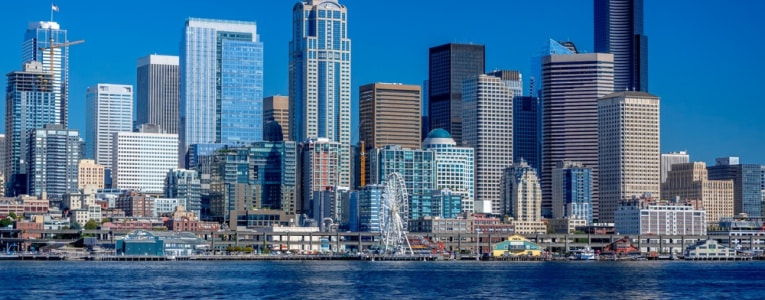 Panorama of Seattle downtown skyline